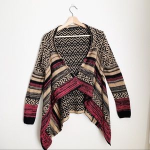 Thml Anthropologie Aztec Drape Cardigan Size M - image 1